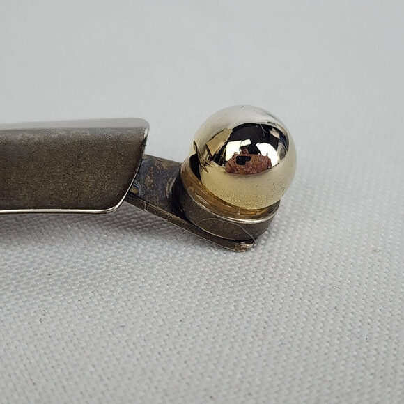 Vintage Martha Sturdy Silver Curved Ball Detail Brooch - Picture 4 of 8